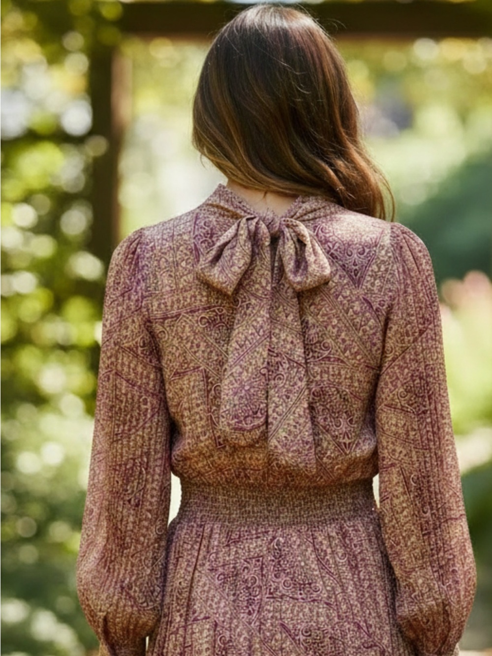 Sezane Justine Dress/ Size 8/Romantic Pleated Midi